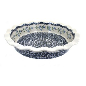 Blue Rose Polish Pottery Z159 Manufaktura Pie Plate - 1 of 2