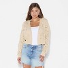 Women's Long Sleeve Shawl Collar Open Work Cardigan - Wild Fable™ - 2 of 3
