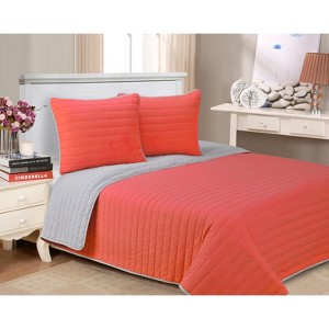 Solid Cotton Reversible Farmhouse Reversible Quilt and Sham Set by Blue Nile Mills - 1 of 1