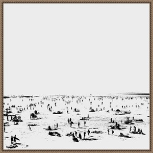 Amanti Art Beach BnW II by Dan Hobday Canvas Wall Art Print Framed 22 x 22-in. - 1 of 4