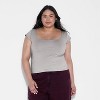 Women's Slim Fit Short Sleeve Square Neck T-Shirt - Wild Fable™ - 2 of 4