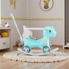 FONTOI Baby Walker, Kids Ride on Horse Balance Bike with Push Handle and Balance Board, Baby Walker for Boys, Blue, 26.77"*11.81"*27.56" - 2 of 4