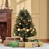 HOMCOM 3' Tall Lit Full Fir Artificial Christmas Tree with Realistic Branches, 60 LED and 227 Tips, Green - 2 of 4