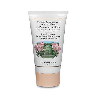 L'Erbolario Rose Perfumed Nourishing Hand Cream - Hand Cream for Dry Skin - 2.5 oz 