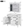 ModernLuxe 36'' Bathroom Vanity Set with Resin Sink, 2 Drawers & Tip-out Drawer, Mirror Cabinet with 6 Open Shelves - 3 of 4