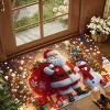 Lomsoe Rectangular Christmas Floor Mat,Snowman & Snowy Welcome Mat, Non-Slip Holiday Mat Christmas Carpet. - 3 of 4