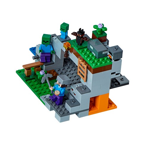 Lego Minecraft The Zombie Cave Building Bricks With Minecraft Characters And Zombie Figures Target