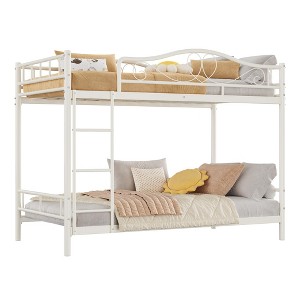 COZONY Twin Over Twin Bunk Bed, Heavy Duty Metal Frame Full Length Guardrails 400 LBS Capacity - 1 of 4