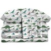 Tadpoles 4-Piece Skateboarding Dino Sheet Set | 1 Full Flat Sheet, 1 Full Fitted Sheet & 2 Queen Pillowcases - 2 of 4