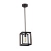 Chloe Lighting Ironclad Industrial-Style 1 Light Rubbed Bronze Ceiling Mini Pendant 7"Shade - 2 of 3