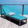 Tangkula 2PC Adjustable Patio Rattan Recliner Chaise Lounge Chair w/ Cushion Wheels - 3 of 4