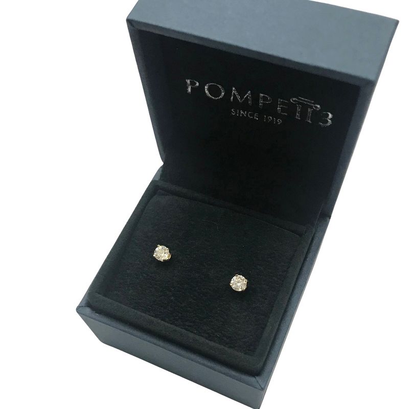 Pompeii3 1/2Ct Round Brilliant Cut Diamond Stud Earrings in 14K Gold Classic, 4 of 6