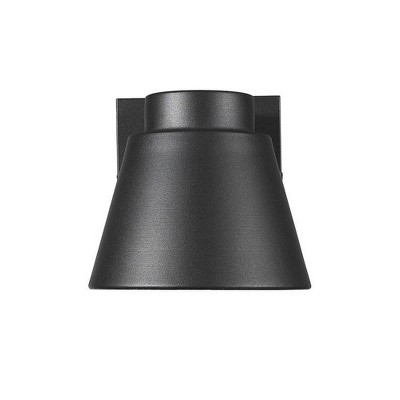 Asher Collection Outdoor LED Light Fixture - Modern Black Glass, Dimmable, 400 Lumens