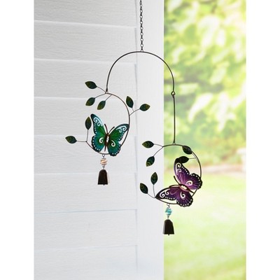 BrylaneHome Butterfly Solar Windchimes