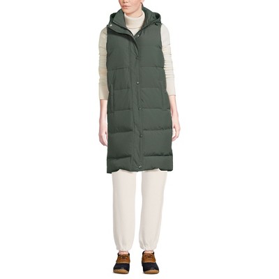 Lands' End Women's Wide Channel 600 Down Puffer Long Vest