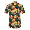 BLUEMING Men's Hawaiian Shirt Short Sleeve Floral Button Down Shirts Hot Holiday Beach Shirts - 3 of 4
