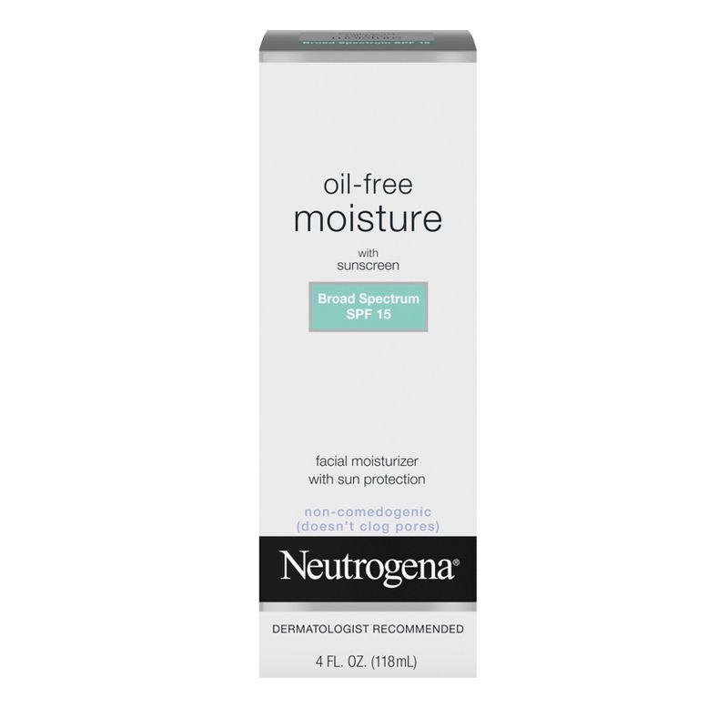 Neutrogena Oil Free Facial Moisturizer SPF 15 Sunscreen &#38; Glycerin - 4 fl oz, 1 of 13