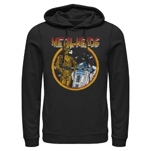 Mens Star Wars Metal Head Rock Droids Lightweight Hoodie - 1 of 4