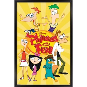 Trends International Disney Phineas and Ferb - Group Framed Wall Poster Prints - 1 of 4