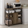 Furinno 4-Tier TV Stand for TV's up to 32" Entertainment Media Center w/Storage Cabinet - 2 of 4