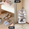 Kings Brand Furniture 5-Tier Rotating Shoe Rack—360° spinning storage tower, perfect for closets, entryways, bedrooms, or hallways - 3 of 4