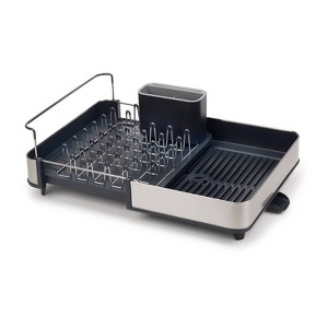 Joseph Joseph Extend Steel Expandable Dish Rack with Draining Spout - Gray: Stainless Steel & Plastic Drying Rack - 1 of 4