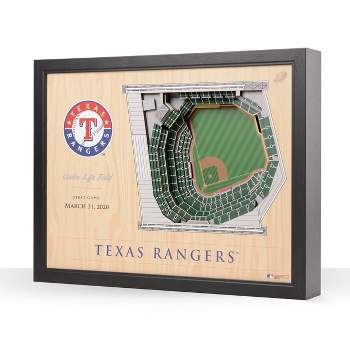 MLB Texas Rangers 25-Layer StadiumViews 3D Wall Art