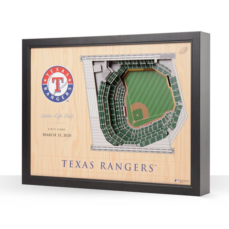 MLB Texas Rangers 25-Layer StadiumViews 3D Wall Art, 1 of 6