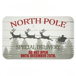 Stupell Industries Special Delivery Holiday Sleigh Printed Anti-Fatigue Floor Mat, design by Kim Allen, 30"x18" - 1 of 4