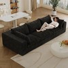 118.2" Blue  Corduroy Fabric Deep Seat Couches Cloud Sofa for Living room Double-layer design Removable  Cushion No Assembly - 2 of 4