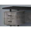 Monarch Specialties Computer Desk Home Office Laptop Left Right Set-Up Storage Drawers 60InchL Work Metal Laminate Grey Black Contemporary Modern - image 4 of 4