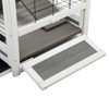 FURNIinspire Pet Crates and Houses Luxury 2 Storey Pet House Box Wooden Cage Comfy Cabin for Small Animals, Grey, 35.43"*20.87"*21.26" - 4 of 4