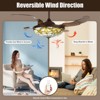 YIYIBYUS 42 Inches Tiffany Style Ceiling Fan with Remote and Retractable Blades - 3 of 4