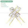 Unique Bargains Plastic Durable Glossy Appearance Waterproof Gift Wrap Satin Pull Bows 100 Count - 2 of 4