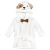 Hudson Baby Unisex Baby Plush Bathrobe and Toy Set, Dog, One Size - 4 of 4