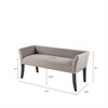 XINGHANZHENXUAN Upholstered Accent Bench, Low Back with Flared Arms & Nailhead Trim, Solid Wood Frame, Easy Assembly - 2 of 4