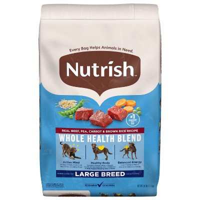 Nutrish Whole Health Blend Beef Flavor Recipe Large Breed Dry Dog Food