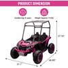 24V Kids 4WD Off-Road Electric Ride-on, 2-Seater with Tent, Shock Absorbers, 3-Speeds (4 MPH), LED Lights, Music, 110 Lbs Load Capacity - 4 of 4