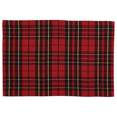 Park Designs Sportsman Plaid Placemat Set - Red