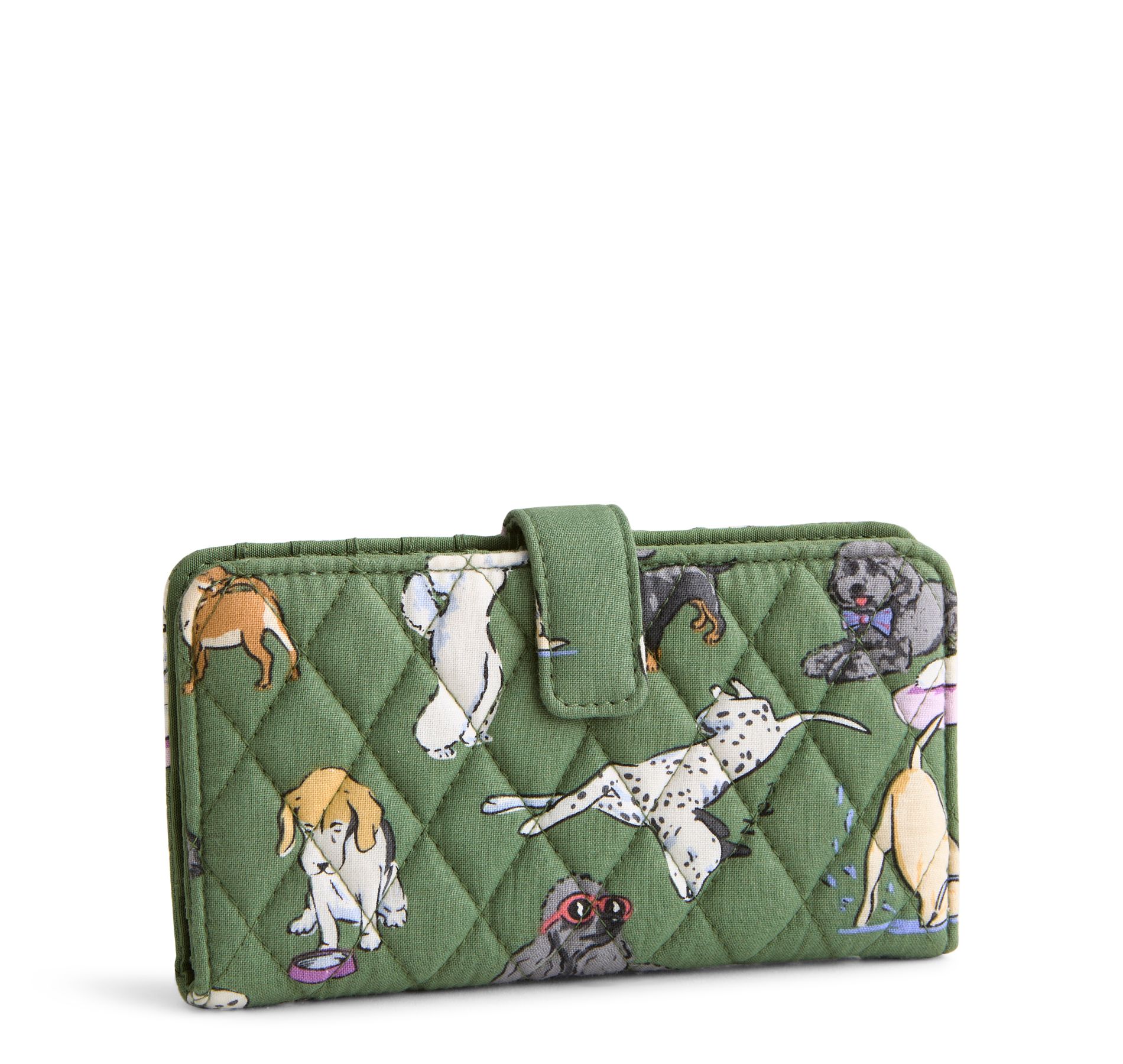 Vera Bradley Women's Outlet Cotton Medium Essential Tab Wallet Dog Park