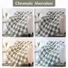 Aoibox Checkered Throw Blanket, Sage Green Soft Cozy Fluffy Hand Made Blanket for Couch, Sofa, Chair, Bed, Camping, Picnic, Travel Lightweight Blanket - 4 of 4