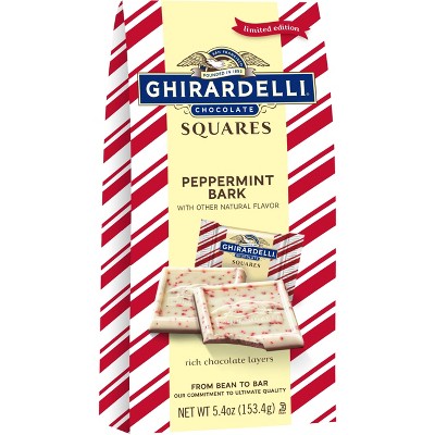 Ghirardelli Holiday Peppermint Bark Chocolate Squares - 5.4oz