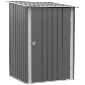 Outsunny Metal Garden Storage Shed Tool House with Sliding Door Spacious Layout & Durable Construction for Backyard, Patio, Lawn - 1 of 4