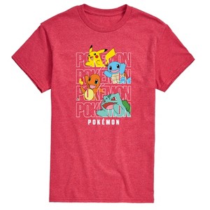 Men's - Pokémon - Stacked Logo Pikachu And Friends Short Sleeve Graphic T-Shirt - 1 of 4