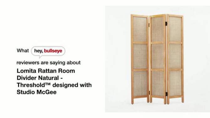Lomita Rattan Room Divider Natural - Threshold&#8482; designed with Studio McGee, 2 of 9, play video