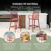 WestinTrends Playa 29.5" Outdoor Polypropylene Plastic Patio Bar Height Stools (Set of 2) - 3 of 4