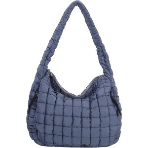 Puffer Tote Bag for Women Large Quilted Carryall Bag Soft Puffy Crossbody Lightweight Shoulder Handbags - 1 of 4