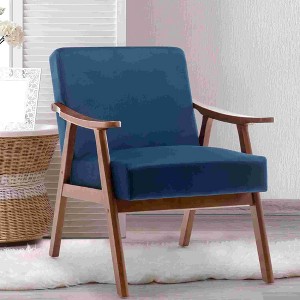 CAVINAS Upholstered Accent Chair with Extra-Thick Backrest,Lounge Chair,Modern Wingback Chair for Bedroom,Reading Room - 1 of 4