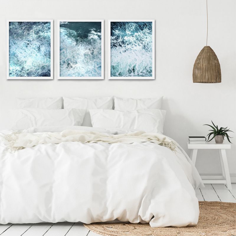 Americanflat Coastal Landscape (Set Of 3) Triptych Wall Art Stormy Ocean Waves By Tanya Shumkina - Set Of 3 Framed Prints, 3 of 7