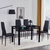 NicBex Set of 4 Modern PU Leather Dining Chairs, Silver Chrome Legs, Comfortable Upholstered Kitchen Side Chairs for Dining Table - 2 of 4